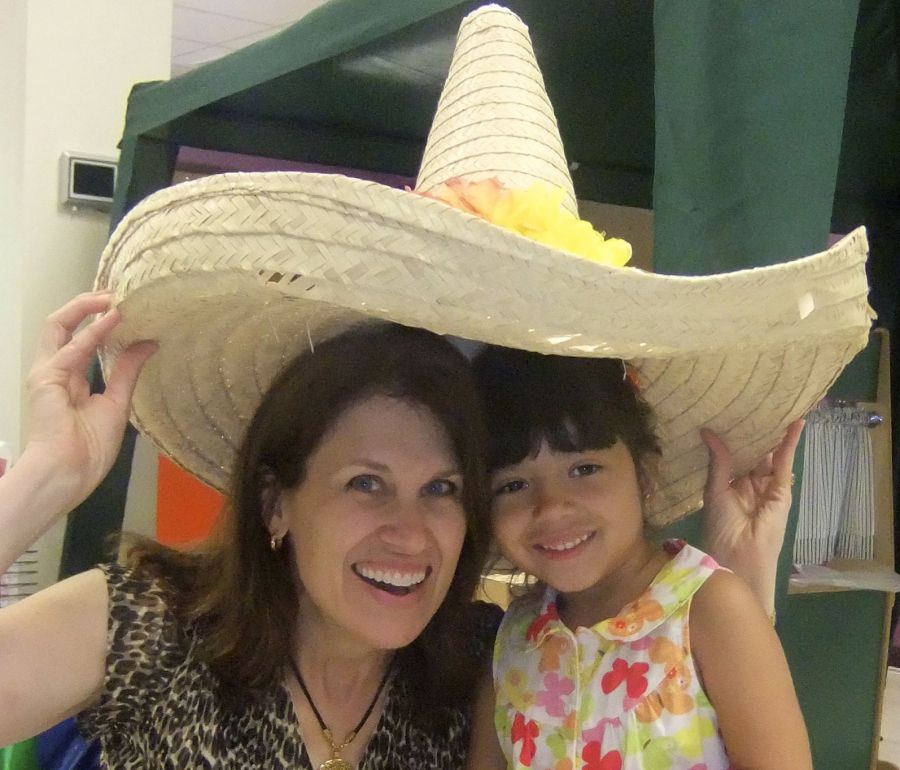 Maestra Marti with one of her young students.