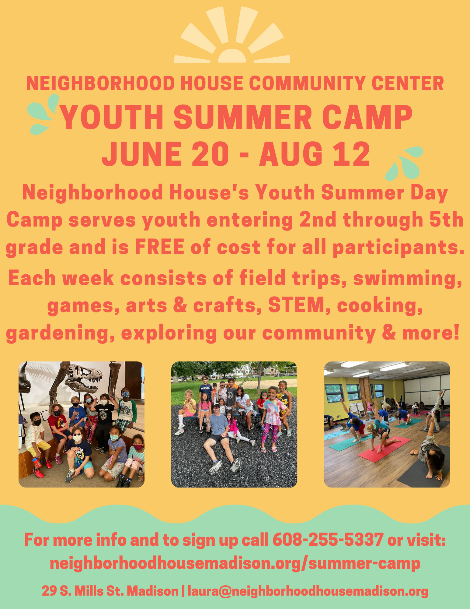 Free Elementary Youth Camp at Neighborhood House!